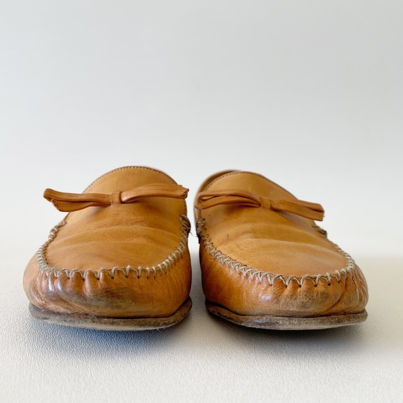 Vintage Coach Loafer Shoe Flat Leather Casual Classic Preppy Minimalist Tan 8.5 - Picture 3 of 11